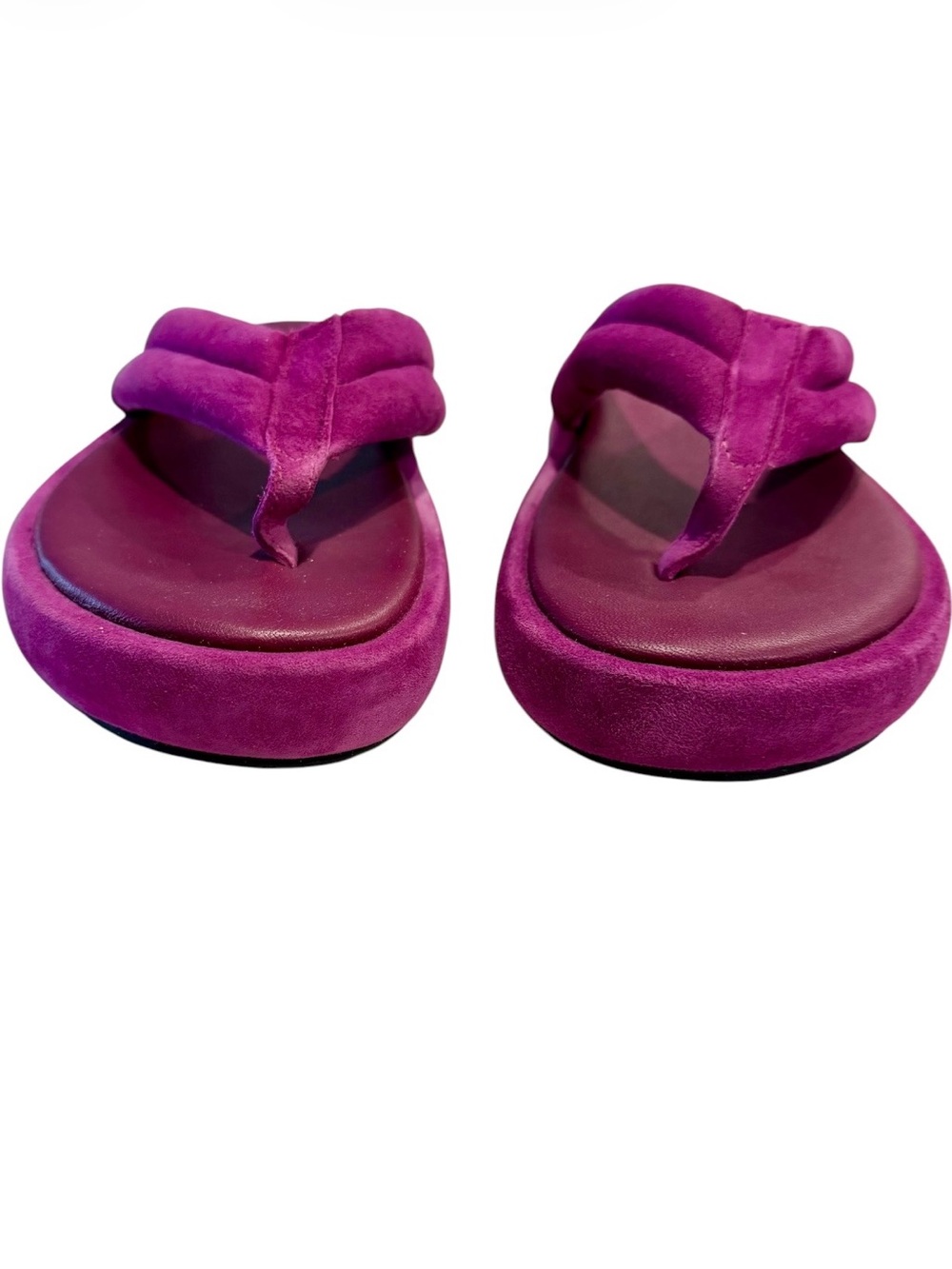 Free People Wonderland Vibrant Magenta Suede Thong Sandals - Size: 36.5/US 6.5 - Picture 2 of 6
